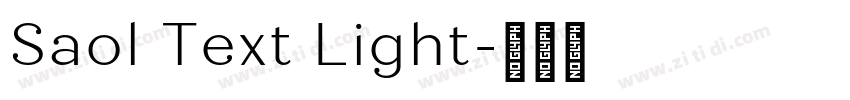 Saol Text Light字体转换